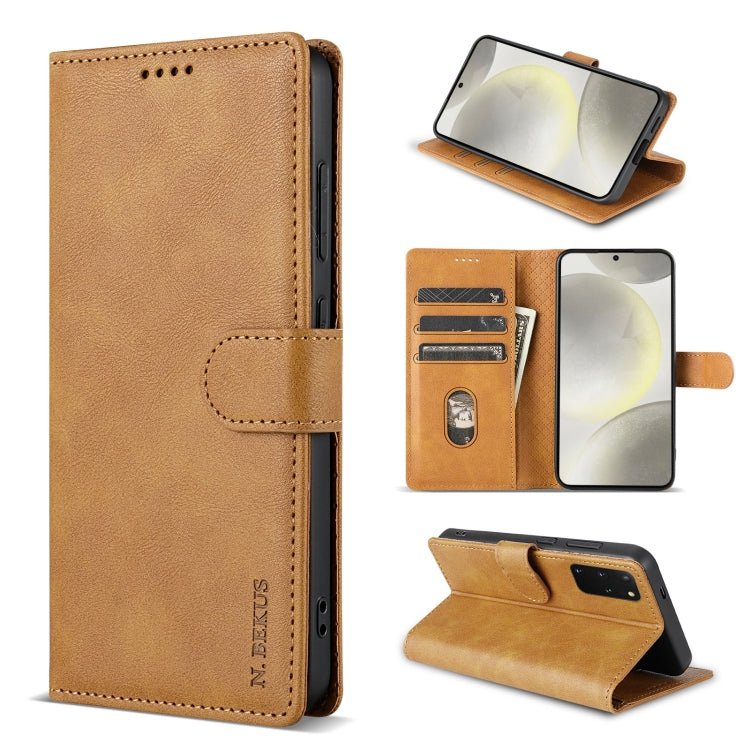 For Xiaomi 14 Ultra N.BEKUS CSJ-P1 Solid Color Leather Phone Case(Brown) - 14 Ultra Cases by N.BEKUS | Online Shopping South Africa | PMC Jewellery | Buy Now Pay Later Mobicred