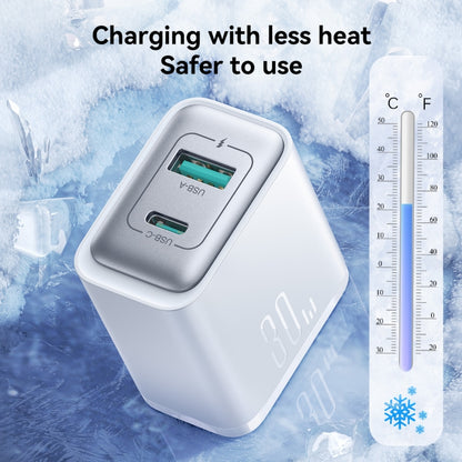 JOYROOM JR-TCF15 30W USB+USB-C / Type-C Fast Charger, Specification:EU Plug(White) - USB Charger by JOYROOM | Online Shopping South Africa | PMC Jewellery | Buy Now Pay Later Mobicred