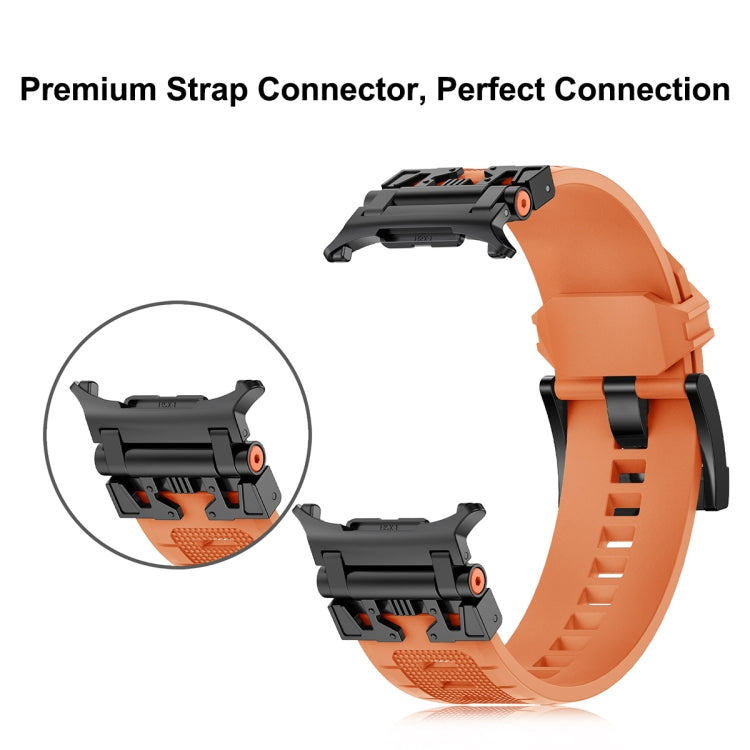 For Samsung Galaxy Watch UItra 47mm Armor TPU Sports Watch Band(Black Silver) - free shipping - PMC TechLife - Order now!