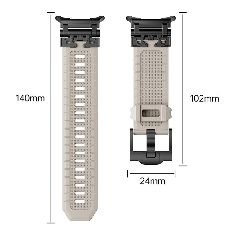 For Samsung Galaxy Watch UItra 47mm Armor TPU Sports Watch Band(Black Silver) - free shipping - PMC TechLife - Order now!