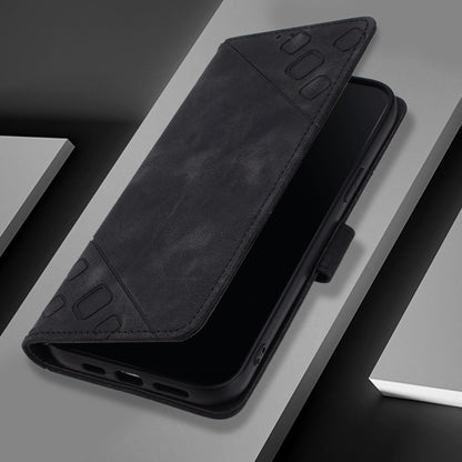 For Redmi K70 Ultra 5G Global Skin-feel Embossed Leather Phone Case(Black) - Xiaomi Cases by PMC Jewellery | Online Shopping South Africa | PMC Jewellery | Buy Now Pay Later Mobicred