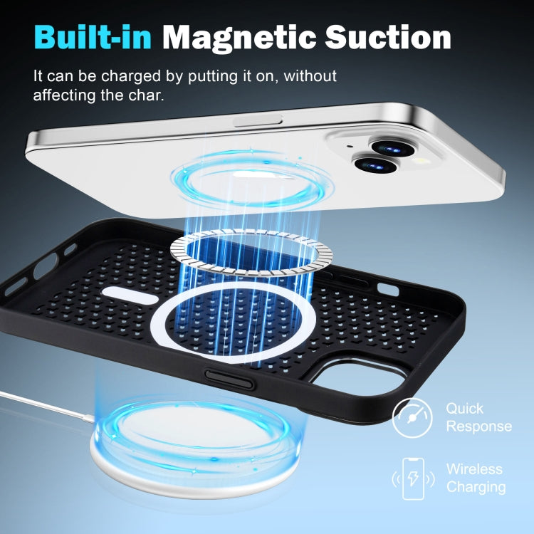 For iPhone 16 Ice Feeling Cooling MagSafe Magnetic Phone Case(Black) - iPhone 16 Cases by PMC Jewellery | Online Shopping South Africa | PMC Jewellery | Buy Now Pay Later Mobicred