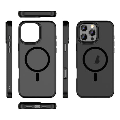 For iPhone 16 Plus Skin Feel Frosted MagSafe Magnetic Phone Case(Transparent Black) - iPhone 16 Plus Cases by PMC Jewellery | Online Shopping South Africa | PMC Jewellery | Buy Now Pay Later Mobicred