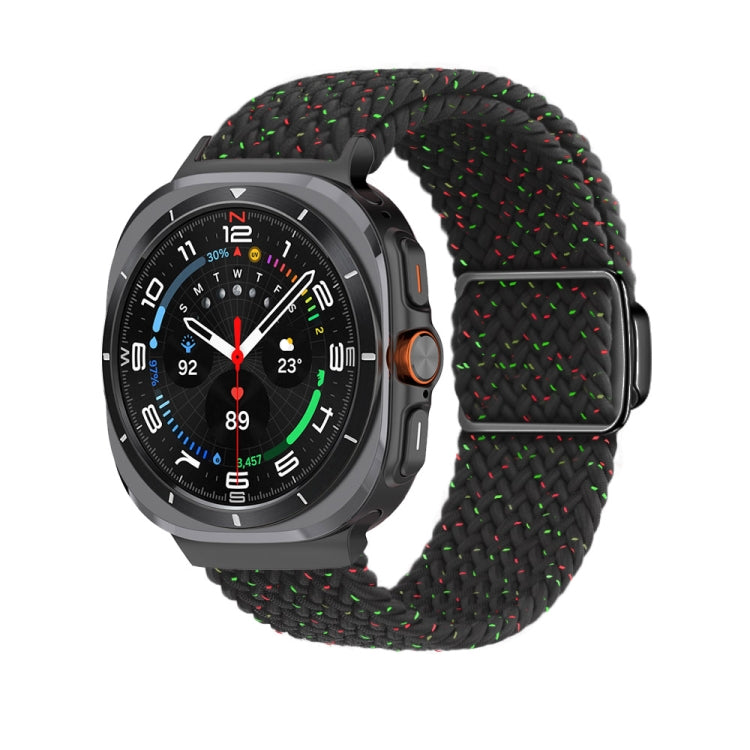 For Samsung Galaxy Watch Ultra 47mm Nylon Loop Magnetic Buckle Watch Band(Starlight Black) - Watch Bands by PMC Jewellery | Online Shopping South Africa | PMC Jewellery | Buy Now Pay Later Mobicred