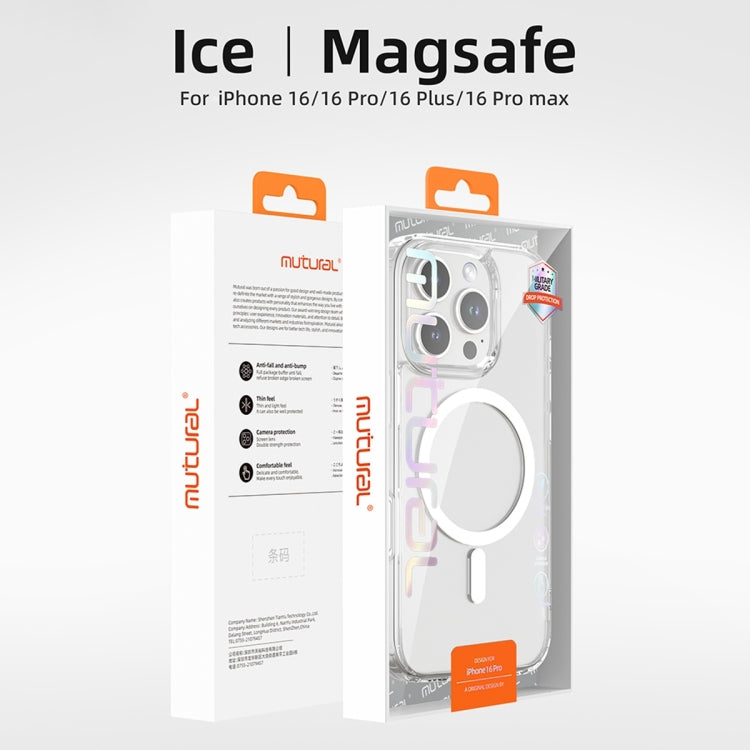 For iPhone 16 Pro Mutural Ice Series MagSafe Magnetic TPU Phone Case(Transparent) - free shipping - PMC TechLife - Order now!