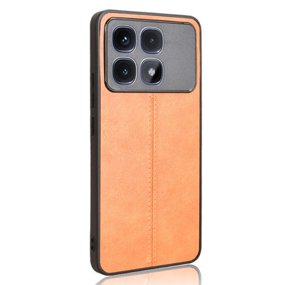 For Redmi K70 Ultra Cow Pattern Sewing Card Bag Phone Case(Orange) - Xiaomi Cases by PMC Jewellery | Online Shopping South Africa | PMC Jewellery | Buy Now Pay Later Mobicred