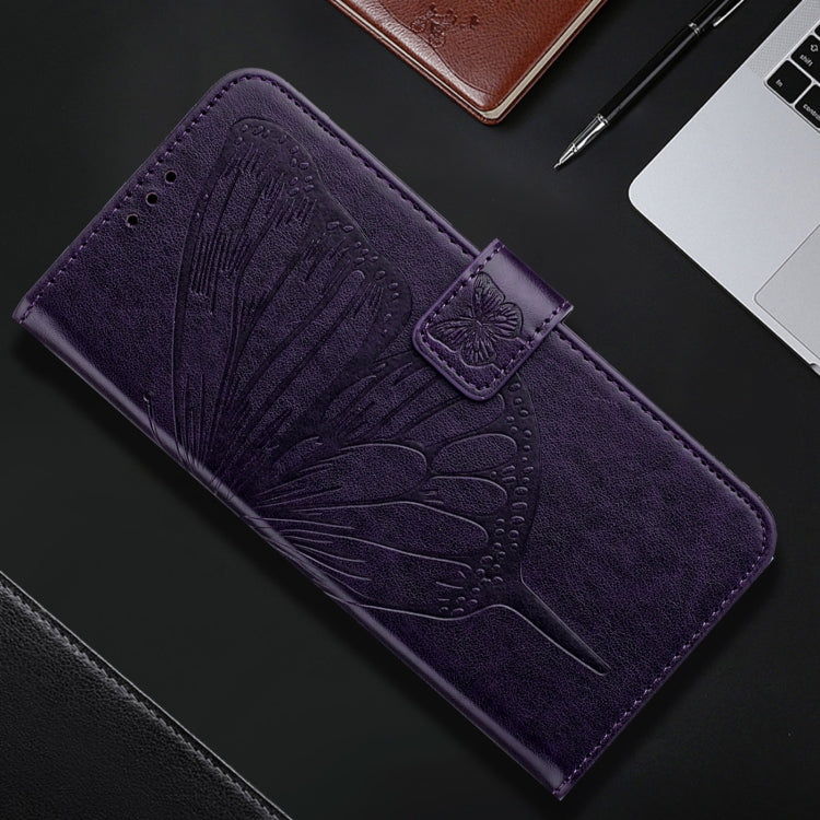 For Redmi K70 Ultra 5G Global Embossed Butterfly Leather Phone Case(Dark Purple) - Xiaomi Cases by PMC Jewellery | Online Shopping South Africa | PMC Jewellery | Buy Now Pay Later Mobicred