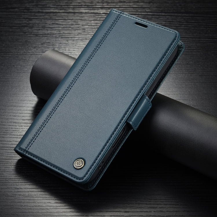 For iPhone 16 LC.IMEEKE Skin-friendly Card Slots Leather Phone Case(Blue) - iPhone 16 Cases by LC.IMEEKE | Online Shopping South Africa | PMC Jewellery | Buy Now Pay Later Mobicred