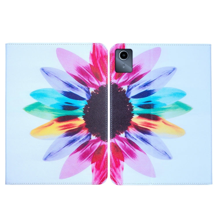 For Lenovo Tab M11 / Xiaoxin Pad 11 2024 Colored Drawing Leather Tablet Case(Sun Flower) - Lenovo by PMC Jewellery | Online Shopping South Africa | PMC Jewellery | Buy Now Pay Later Mobicred