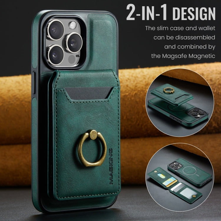 For iPhone 14 Pro DG.MING K1 MagSafe Detachable Wallet RFID Back Cover Phone Case(Green) - free shipping - PMC Jewellery - Order now!