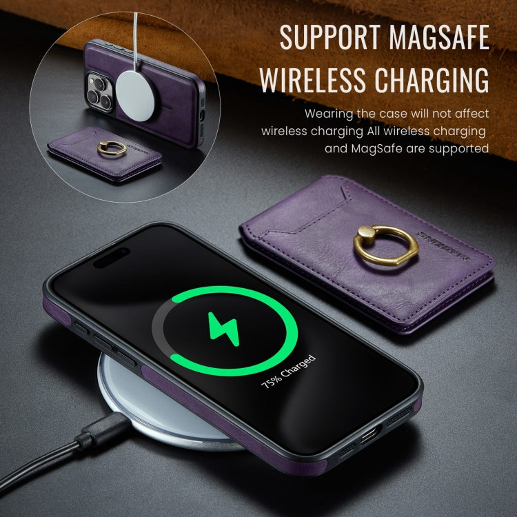 For iPhone 13 Pro Max DG.MING K1 MagSafe Detachable Wallet RFID Back Cover Phone Case(Purple) - iPhone 13 Pro Max Cases by DG.MING | Online Shopping South Africa | PMC Jewellery | Buy Now Pay Later Mobicred