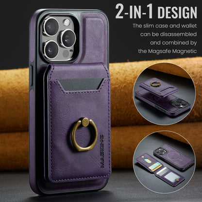 For iPhone 12 Pro Max DG.MING K1 MagSafe Detachable Wallet RFID Back Cover Phone Case(Purple) - iPhone 12 Pro Max Cases by DG.MING | Online Shopping South Africa | PMC Jewellery | Buy Now Pay Later Mobicred