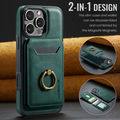 For iPhone 16 Pro Max DG.MING K1 MagSafe Detachable Wallet RFID Back Cover Phone Case(Green) - iPhone 16 Pro Max Cases by DG.MING | Online Shopping South Africa | PMC Jewellery | Buy Now Pay Later Mobicred