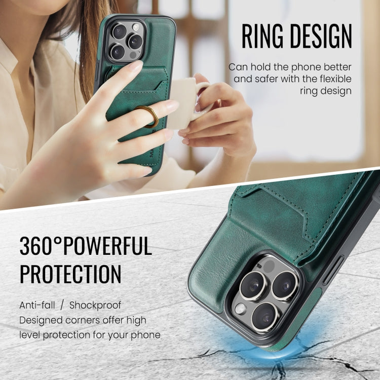 For iPhone 16 Pro Max DG.MING K1 MagSafe Detachable Wallet RFID Back Cover Phone Case(Green) - iPhone 16 Pro Max Cases by DG.MING | Online Shopping South Africa | PMC Jewellery | Buy Now Pay Later Mobicred