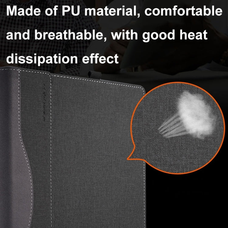 For MicroSoft Surface Laptop 13.5 inch Leather Laptop Shockproof Protective Case(Black) - Screen & Keyboard Cover by PMC Jewellery | Online Shopping South Africa | PMC Jewellery | Buy Now Pay Later Mobicred