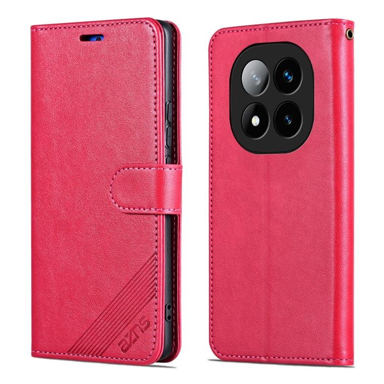 For Redmi Note 14 Pro 5G AZNS Sheepskin Texture Flip Leather Phone Case(Red) - Note 14 Pro Cases by AZNS | Online Shopping South Africa | PMC Jewellery | Buy Now Pay Later Mobicred