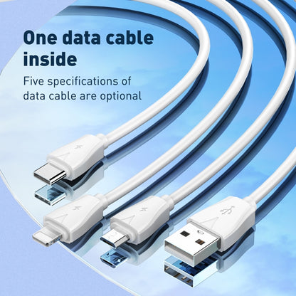 LDNIO Q334 32W Type-C + Dual USB Port Charger with 1m Micro USB Data Cable, Plug Type:UK Plug(White) - USB Charger by LDNIO | Online Shopping South Africa | PMC Jewellery | Buy Now Pay Later Mobicred