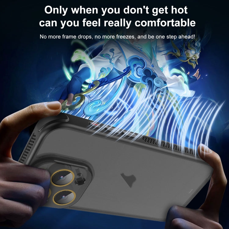For iPhone 16 Side Cooling Skin Feel Frosted Phone Case(Sky Blue) - iPhone 16 Cases by PMC TechLife | Online Shopping South Africa | PMC TechLife | Buy Now Pay Later Mobicred