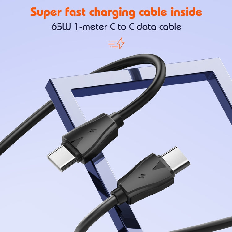 LDNIO Q366 65W USB + Dual Type-C Port Charger with 1m USB-C / Type-C to USB-C / Type-C Data Cable, Plug Type:UK Plug(Black) - free shipping - PMC Jewellery - Order now!