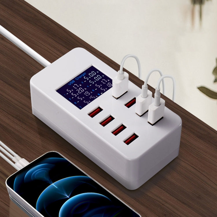 A8B 50W 8 Ports USB Smart Charging Station with Digital Display, Plug:US Plug - Multifunction Charger by PMC Jewellery | Online Shopping South Africa | PMC Jewellery | Buy Now Pay Later Mobicred