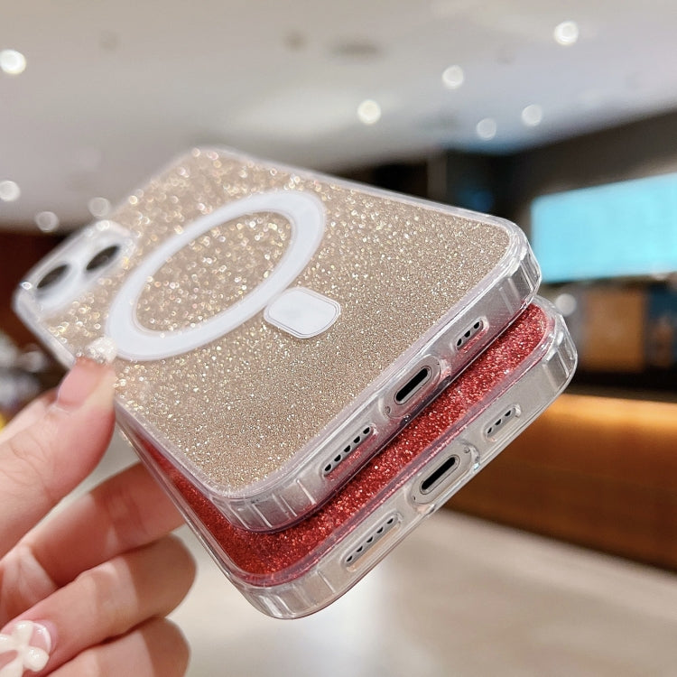 For iPhone 16 Pro Max Acrylic Transparent Glitter MagSafe Phone Case(Silver) - iPhone 16 Pro Max Cases by PMC TechLife | Online Shopping South Africa | PMC TechLife | Buy Now Pay Later Mobicred