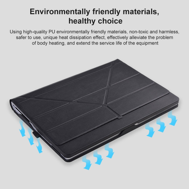 For Microsoft Surface Book 13.5 inch i5 Deformation All-inclusive Leather Laptop Case(Black) - Screen & Keyboard Cover by PMC Jewellery | Online Shopping South Africa | PMC Jewellery | Buy Now Pay Later Mobicred
