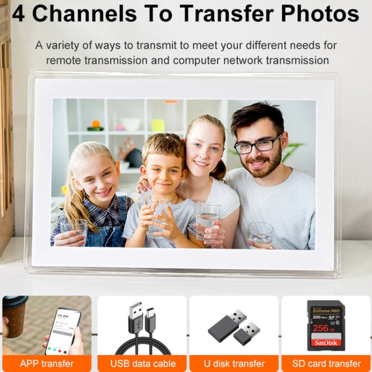15.6 inch IPS Screen Digital Cloud Photo Frame Wall Mounted LED Advertising Machine, Plug Type:UK Plug(White) - 15 inch Above by PMC TechLife | Online Shopping South Africa | PMC TechLife | Buy Now Pay Later Mobicred