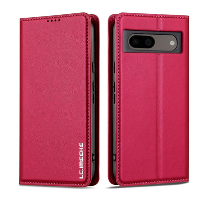 For Google Pixel 7A LC.IMEEKE L1 Series Frosted Fine Texture PU Phone Case(Red) - Google Cases by LC.IMEEKE | Online Shopping South Africa | PMC Jewellery | Buy Now Pay Later Mobicred