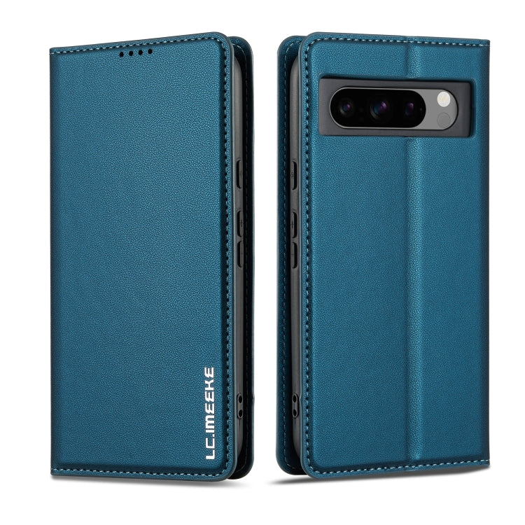 For Google Pixel 8 Pro LC.IMEEKE L1 Series Frosted Fine Texture PU Phone Case(Blue) - Google Cases by LC.IMEEKE | Online Shopping South Africa | PMC Jewellery | Buy Now Pay Later Mobicred