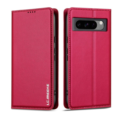 For Google Pixel 8 Pro LC.IMEEKE L1 Series Frosted Fine Texture PU Phone Case(Red) - Google Cases by LC.IMEEKE | Online Shopping South Africa | PMC Jewellery | Buy Now Pay Later Mobicred