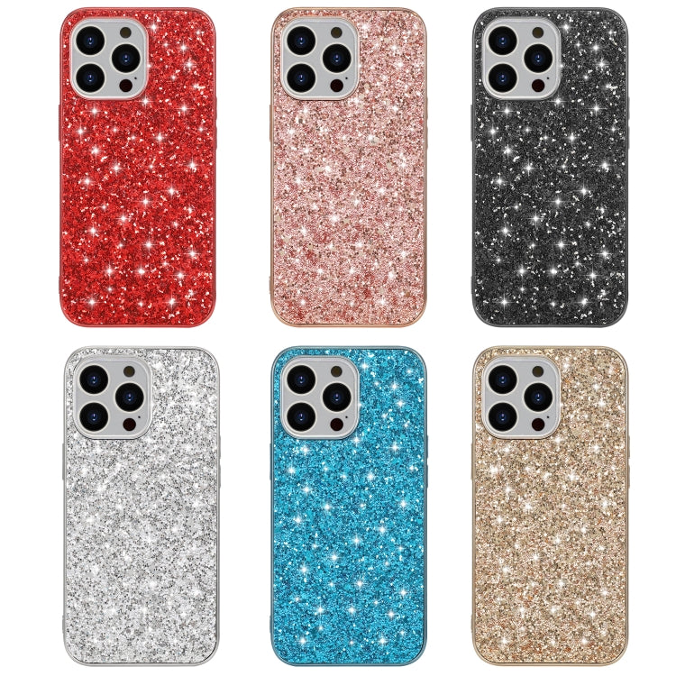 For iPhone 16 Pro Max Glitter Powder Shockproof TPU Phone Case(Silver) - iPhone 16 Pro Max Cases by PMC Jewellery | Online Shopping South Africa | PMC Jewellery | Buy Now Pay Later Mobicred