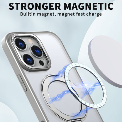 For iPhone 16 Pro Wing Series MagSafe Magnetic Ring Holder Phone Case(Titanium Gray) - iPhone 16 Pro Cases by PMC Jewellery | Online Shopping South Africa | PMC Jewellery | Buy Now Pay Later Mobicred