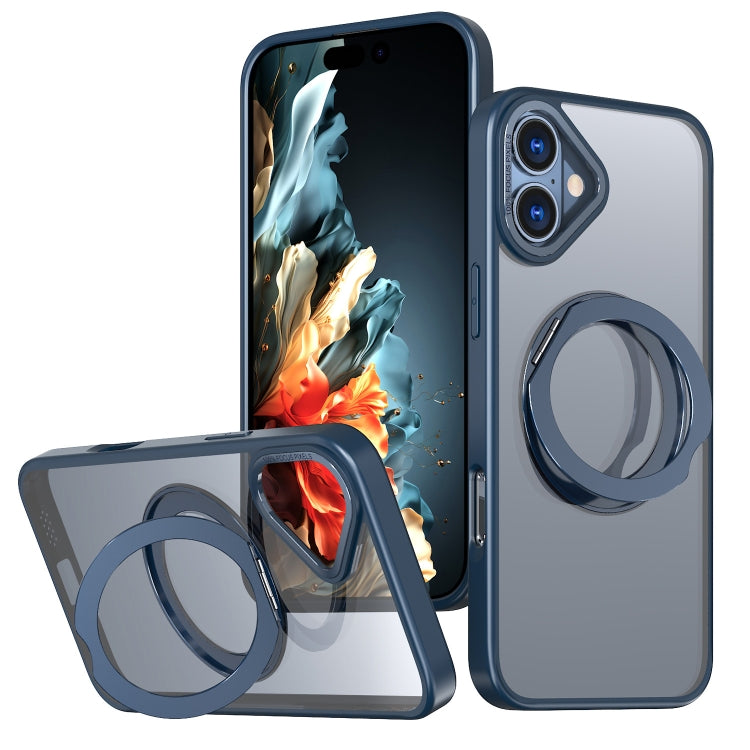 For iPhone 16 Plus Wing Series MagSafe Magnetic Ring Holder Phone Case(Blue) - iPhone 16 Plus Cases by PMC Jewellery | Online Shopping South Africa | PMC Jewellery | Buy Now Pay Later Mobicred