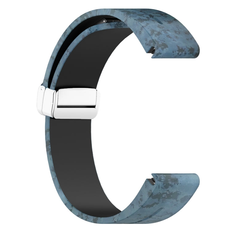 For Garmin Fenix 7 Magnetic Folding Silver Buckle Color Printed Silicone Watch Band(Mosaic) - free shipping - PMC TechLife - Order now!