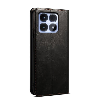 For Redmi K70 Ultra 5G Oil Wax Crazy Horse Texture Leather Phone Case(Black) - Xiaomi Cases by PMC Jewellery | Online Shopping South Africa | PMC Jewellery | Buy Now Pay Later Mobicred