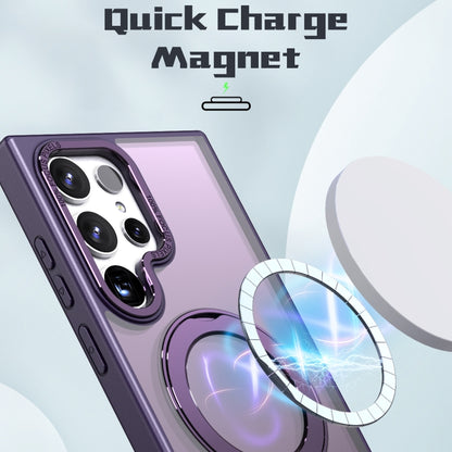 For Samsung Galaxy S24 Ultra 5G Wing Series MagSafe Magnetic Ring Holder Phone Case(Dark Purple) - Galaxy S24 Ultra 5G Cases by PMC Jewellery | Online Shopping South Africa | PMC Jewellery | Buy Now Pay Later Mobicred