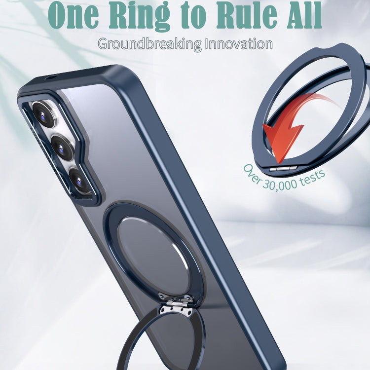 For Samsung Galaxy S24+ 5G Wing Series MagSafe Magnetic Ring Holder Phone Case(Blue) - Galaxy S24+ 5G Cases by PMC Jewellery | Online Shopping South Africa | PMC Jewellery | Buy Now Pay Later Mobicred