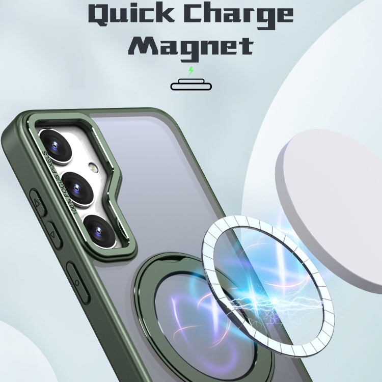 For Samsung Galaxy S24+ 5G Wing Series MagSafe Magnetic Ring Holder Phone Case(Green) - Galaxy S24+ 5G Cases by PMC Jewellery | Online Shopping South Africa | PMC Jewellery | Buy Now Pay Later Mobicred