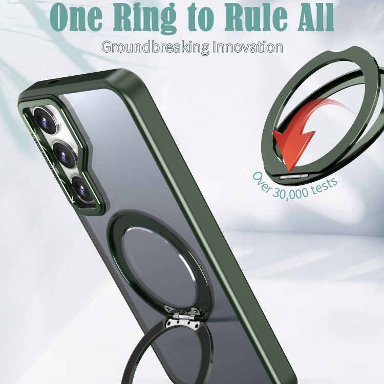 For Samsung Galaxy S24+ 5G Wing Series MagSafe Magnetic Ring Holder Phone Case(Green) - Galaxy S24+ 5G Cases by PMC Jewellery | Online Shopping South Africa | PMC Jewellery | Buy Now Pay Later Mobicred