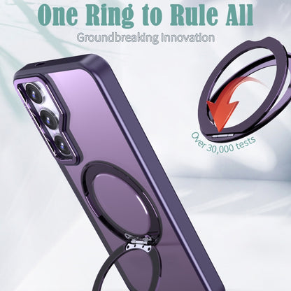 For Samsung Galaxy S24+ 5G Wing Series MagSafe Magnetic Ring Holder Phone Case(Dark Purple) - Galaxy S24+ 5G Cases by PMC Jewellery | Online Shopping South Africa | PMC Jewellery | Buy Now Pay Later Mobicred