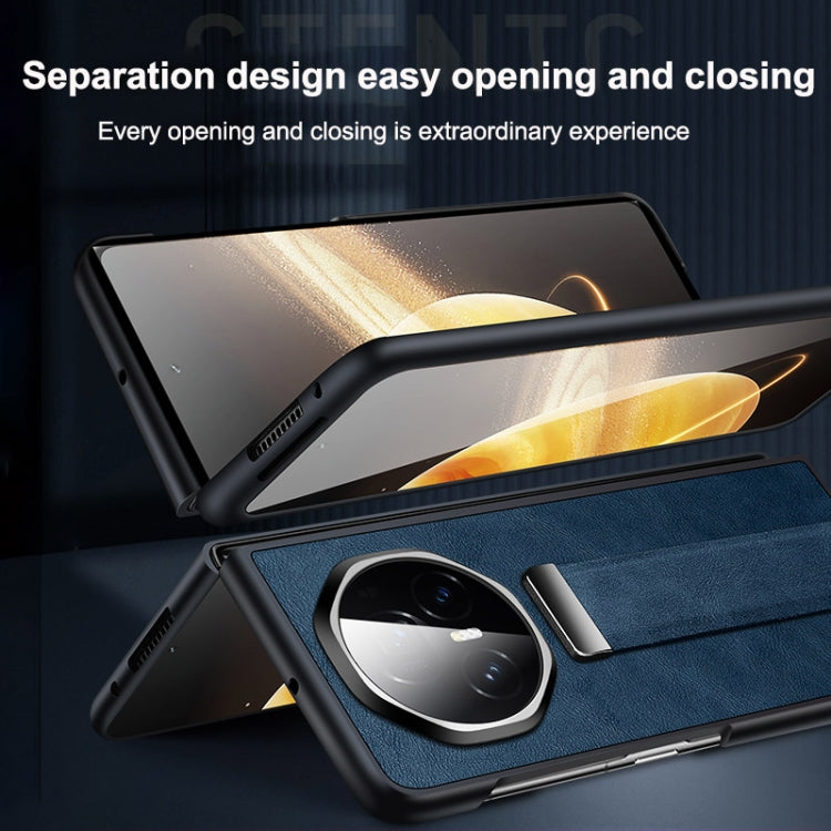 For Honor Magic V3 SULADA PC + Leather Texture Skin Feel Shockproof Phone Case(Red) - Honor Cases by SULADA | Online Shopping South Africa | PMC TechLife | Buy Now Pay Later Mobicred