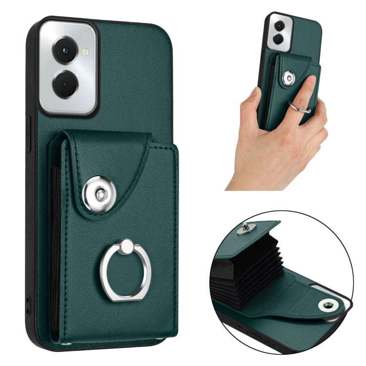 For Motorola Moto G Power 2024 5G Organ Card Bag Ring Holder Phone Case(Green) - Motorola Cases by PMC Jewellery | Online Shopping South Africa | PMC Jewellery | Buy Now Pay Later Mobicred