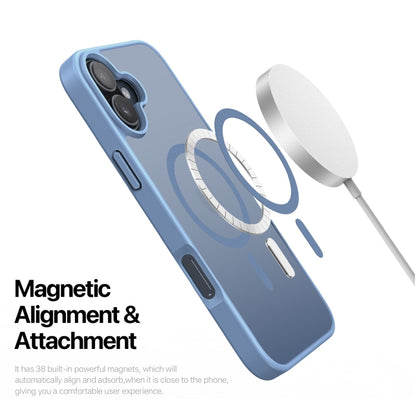 For iPhone 16 DUX DUCIS Yind Series MagSafe TPU Hybrid PC Phone Case(Light Blue) - iPhone 16 Cases by DUX DUCIS | Online Shopping South Africa | PMC Jewellery | Buy Now Pay Later Mobicred