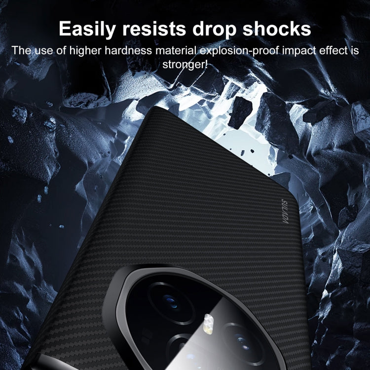 For Honor Magic V3 SULADA Kevlar 600D Texture Smart Window Leather Phone Case(Black) - free shipping - PMC TechLife - Order now!