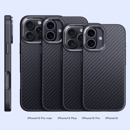 For iPhone 16 Pro Carbon Fiber Kevlar MagSafe Magnetic Phone Case(Black) - iPhone 16 Pro Cases by PMC Jewellery | Online Shopping South Africa | PMC Jewellery | Buy Now Pay Later Mobicred