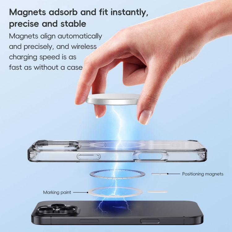 For iPhone 16 Crystal Clear MagSafe Magnetic Phone Case(Transparent Black) - iPhone 16 Cases by PMC Jewellery | Online Shopping South Africa | PMC Jewellery | Buy Now Pay Later Mobicred