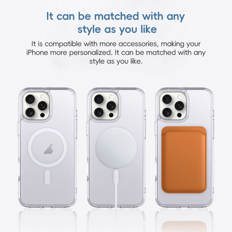 For iPhone 16 Pro Max Crystal Clear Frosted MagSafe Magnetic Phone Case(Transparent) - iPhone 16 Pro Max Cases by PMC Jewellery | Online Shopping South Africa | PMC Jewellery | Buy Now Pay Later Mobicred