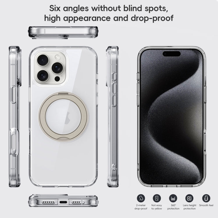 For iPhone 16 Plus Crystal Clear MagSafe Magnetic Holder Phone Case(Transparent) - iPhone 16 Plus Cases by PMC Jewellery | Online Shopping South Africa | PMC Jewellery | Buy Now Pay Later Mobicred