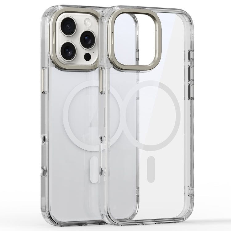 For iPhone 16 Pro Max Mirror Crystal Clear Lens Holder MagSafe Magnetic Phone Case(Transparent) - iPhone 16 Pro Max Cases by PMC Jewellery | Online Shopping South Africa | PMC Jewellery | Buy Now Pay Later Mobicred