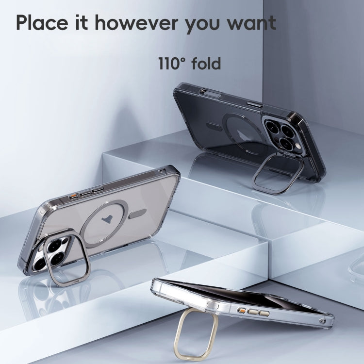 For iPhone 16 Pro Max Mirror Crystal Clear Lens Holder MagSafe Magnetic Phone Case(Transparent) - iPhone 16 Pro Max Cases by PMC Jewellery | Online Shopping South Africa | PMC Jewellery | Buy Now Pay Later Mobicred